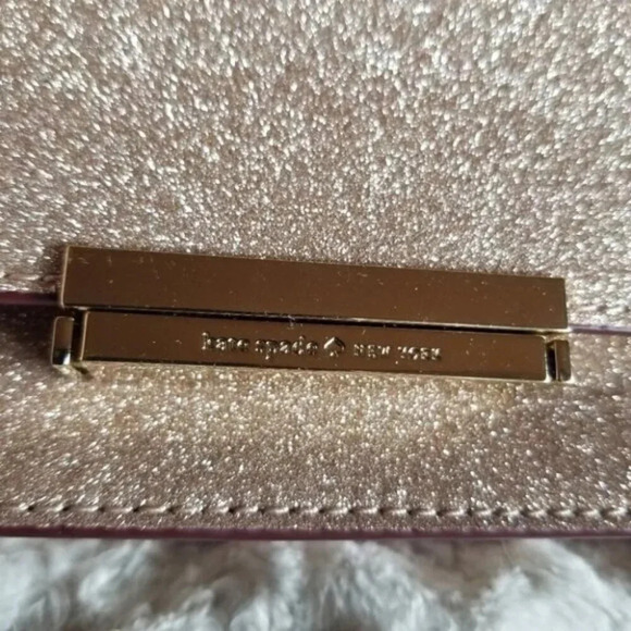 Kate Spade Rose Gold Glitter Burgess  Court Shoulder Crossbody Bag - Picture 3 of 13